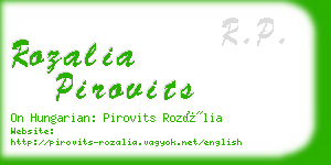 rozalia pirovits business card
